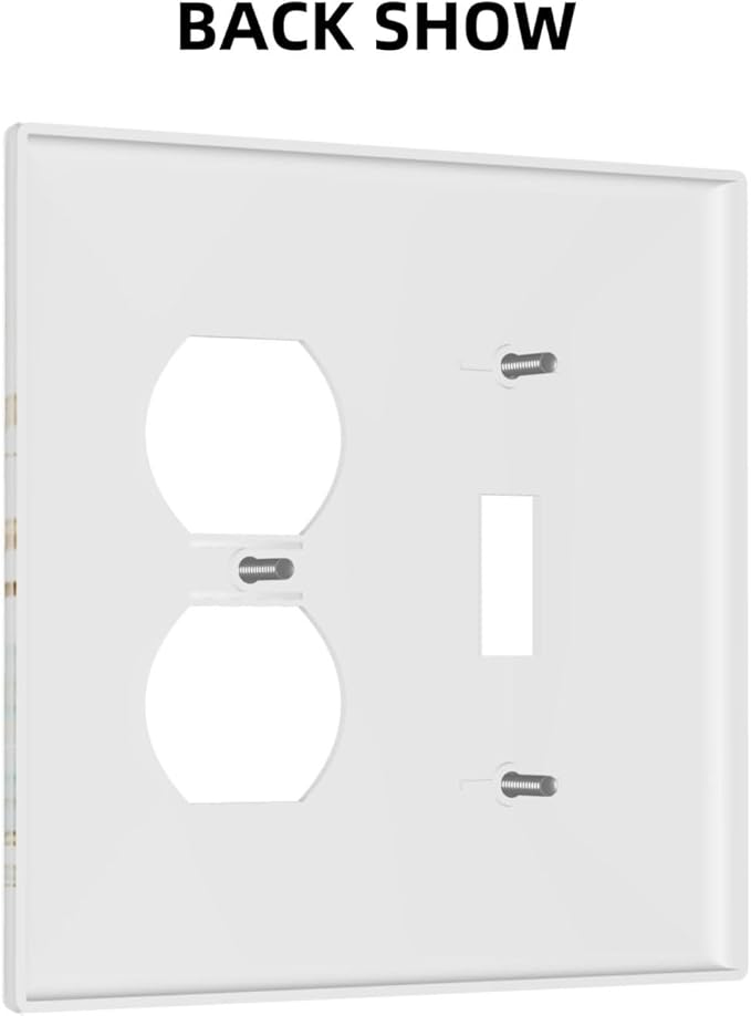 Decorative Outlet Covers Butterfly on Blue Daisy Flower Floral Golden Leaf 2 Gang Wall Plate Cover Single Toggle Duplex Combo Two Switch Light Switch Cover Plate Face Plate