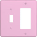 Decorative Light Purple 2 Gang Combination Single Toggle with One Rocker/GFCI Light Switch Cover Romantic Woman Lavender 1-Toggle 1-Decorator Wall Plate GFCI Combo Receptacle Outlet Faceplate Covers