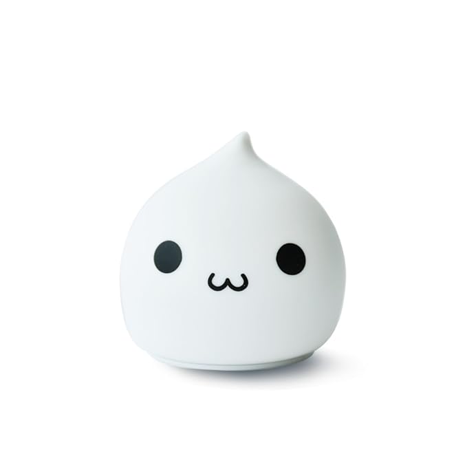 Portable Silicone LED Cartoon Night Light for Kids USB Rechargeable, Warm/White Light, 7-Color Changeable Light, Cute Children Night Lamp for Baby, Bedroom and Nursery (Water Drop)