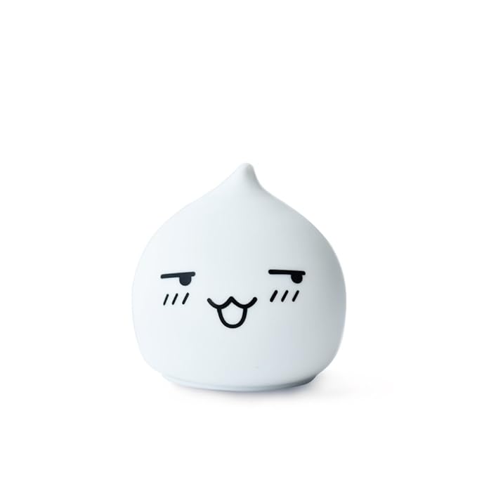 Portable Silicone LED Cartoon Night Light for Kids USB Rechargeable, Warm/White Light, 7-Color Changeable Light, Cute Children Night Lamp for Baby, Bedroom and Nursery (Tear Drop)