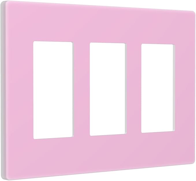 Purple 3 Gang Triple Rocker/Decorator Light Switch Wall Plate Cover Decorative GFCI Electrical Faceplate Switchplate Dimmer