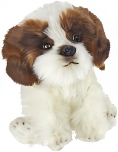 Bearington Collection Shih Tzu Stuffed Animal Plush Puppy - 13-Inch Barkston Shih Tzu - Realistic Soft & Cuddly Stuffed Dogs That Look Real - Toy Dog Yorkie Plush for Kids