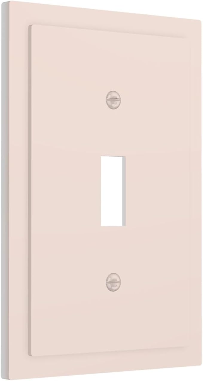 Beige 1 Gang Light Switch Cpver Outlet Covers Decorative Single Toggle Wall Plate Electrical Switchplate Faceplate