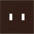 Coffee Brown Decorative 2 Gang Toggle Outlet Light Switch Cover Double Device Wall Plate Electrical Faceplate Dual Device Switchplate