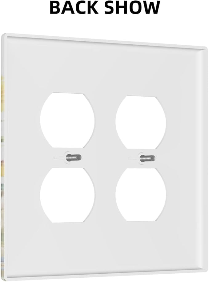 Wildflowers Sunflower Lavender Daisy Floral Outlet Covers 2 Gang Double Duplex Decorative Light Switch Covers Electrical Wallplates Socket Faceplate for Bedroom Living Room Decor