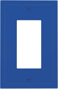 Navy Blue Decorative 1 Gang Decorator Outlet Light Switch Cover, Solid Royal/Ocean Blue Decorator/Rocker Gfci Device Outlet Switch Face Switch Wall Plate Socket Plug Cover