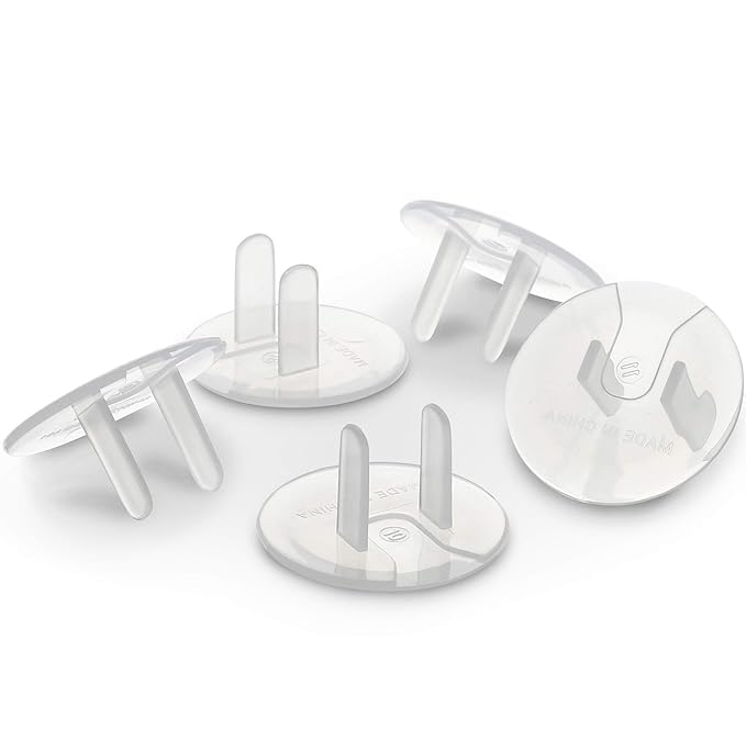 Permaplug Safety Outlet Plug Covers 25-Pack, Clear – Childproof, Tamper-Resistant Plug Protectors and Outlet Covers for Baby Safety, Durable and Easy to Install Electrical Outlet Covers