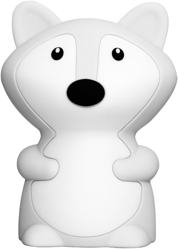 Lumipets Junior Fox Night Light, Soft Silicone Material, 8 Soothing Colors, Cordless, Easy Control, Portable