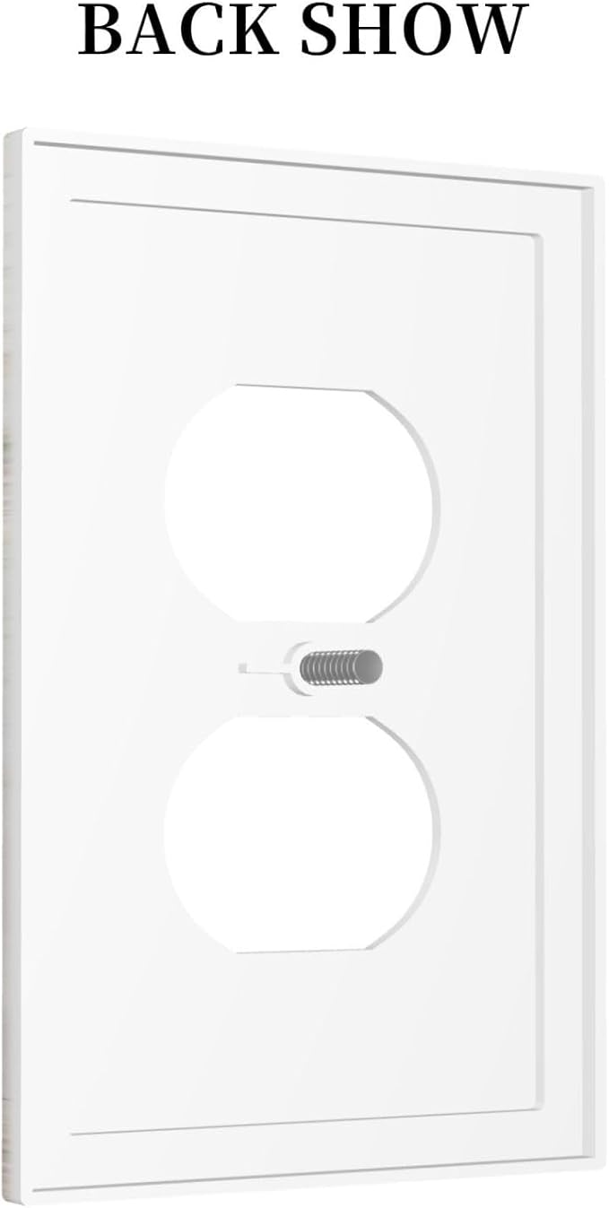 Decorative Switch Plate Covers Farmhouse Floral Cotton 1 Gang Receptacle Duplex Wall Plate Light Switch Cover Single Dual Device Outlet Plate Rustic Country Flower Electrical Faceplate