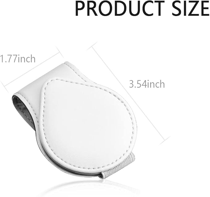 OFBAND Magnetic Sunglass Holder for Visor, PU Leather Car Organizer, Universal Accessory (Pink)