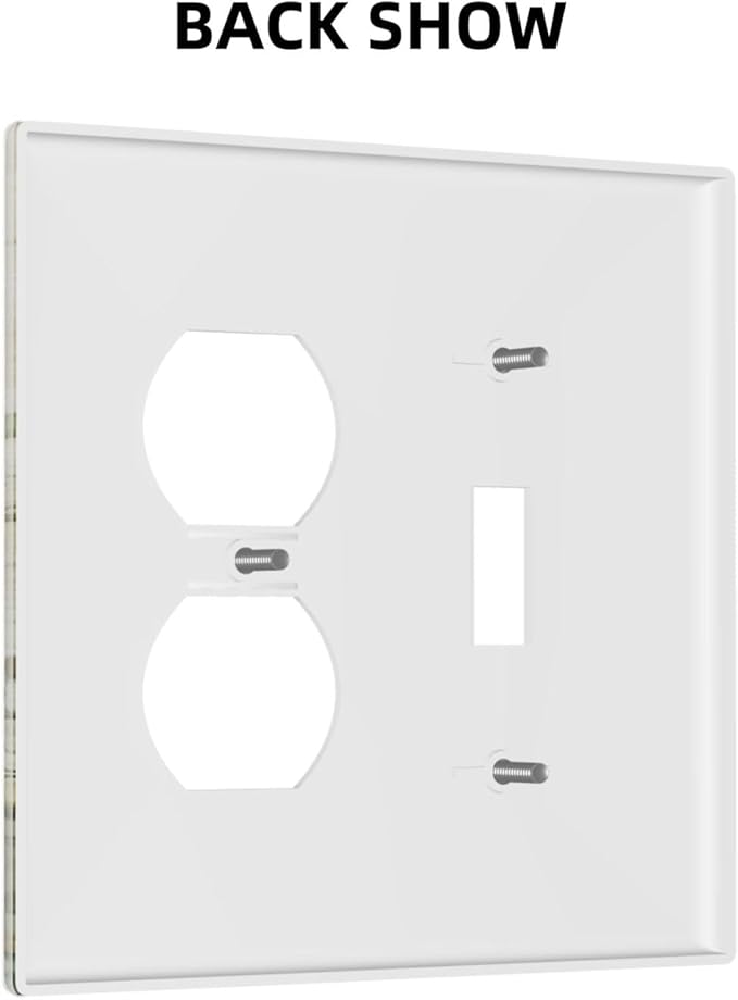 Light Switch Cover Plate Watercolor Butterflies Dandelions Wildflowers 2 Gang Decorative Switch Plates 1 Toggle Duplex Combo Outlet Covers GFCI Wall Plates for Bathroom Bedroom Decor