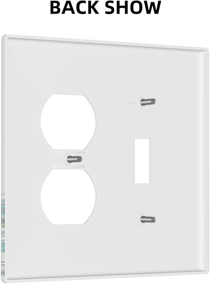 Wallplates Blue Green Flowers Light Green Watercolor Patterns 1 Toggle 1 Duplex Switch Plate Electrical GFCI Faceplate Decorative Light Switch Covers for Bedroom Home Decor