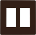 Coffee Brown 2 Gang Double GFCI Decorator Rocker/decorator Light Switch Cover Decorative Outlet Wall Plate Electrical Faceplate Screwless