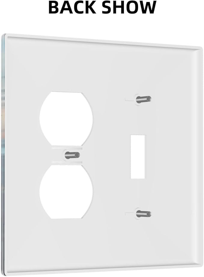 Light Switch Cover Plate Sailboat Ship Octopus Ocean Sea Waves 2 Gang Decorative Switch Plates 1 Toggle Duplex Combo Outlet Covers GFCI Wall Plates for Bathroom Bedroom Decor