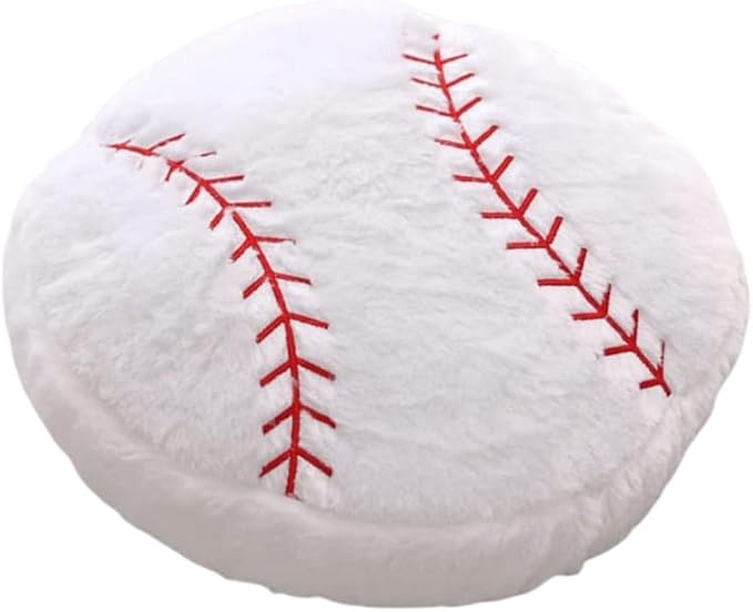 18inch Baseball Plush Pillow Soft Fluffy Stuffed Throw Pillows Toy Durable Baseball Plush Toys,Home Decor Cushion,for Kids Boy Girls Children Sports Toy Gift (Baseball)