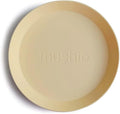 mushie Round Dinnerware Plates for Kids | Made in Denmark, Set of 2 (Daffodil)