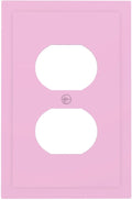 Decorative Light Purple Lavender 1 Gang Duplex Wall Plate Receptacle Outlet Covers, Thick Colored Solid Fashion Girl Woman Purple Dual Device Device Light Switch Faceplate Cover