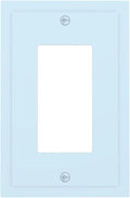 Decorative Royal/Light/Navy Blue 1 Gang Rocker/Decorator Outlet Light Switch Wall Plate Cover, Trendy Modern Solid Teal/Aqua Blue GFCI Outlet Switch Face Wallplate Covers