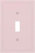 Pink 1 Gang Light Switch Cpver Outlet Covers Decorative Single Toggle Wall Plate Cute Trendy Funky Girl Girly Woman Electrical Switchplate Faceplate