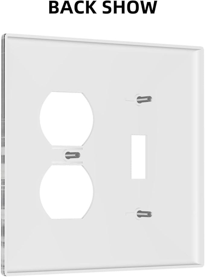 Black White Marble Abstract Luxury Wallplates 1 Toggle 1 Duplex Switch Plate Electrical GFCI Faceplate Decorative Light Switch Covers for Bathroom Kitchen Decor