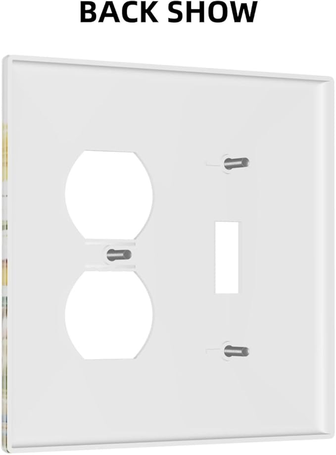 Wildflowers Sunflower Lavender Daisy Floral Wallplates 1 Toggle 1 Duplex Switch Plate Electrical GFCI Faceplate Decorative Light Switch Covers for Bedroom Living Room Decor