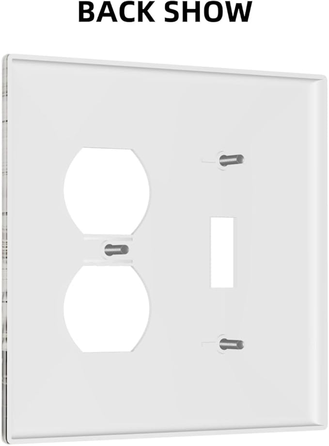 Wildflower Butterfly Grass Dandelion Vintage Wooden Print Wallplates 1 Toggle 1 Duplex Switch Plate Electrical GFCI Faceplate Decorative Light Switch Covers for Farmhouse Home Decor