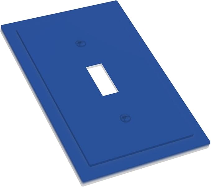 Navy Blue 1 Gang Toggle Light Switch Cover, Decorative Blue Single Toggle Wall Plate Electrical Switchplate Faceplate Solid Royal Outlet Covers