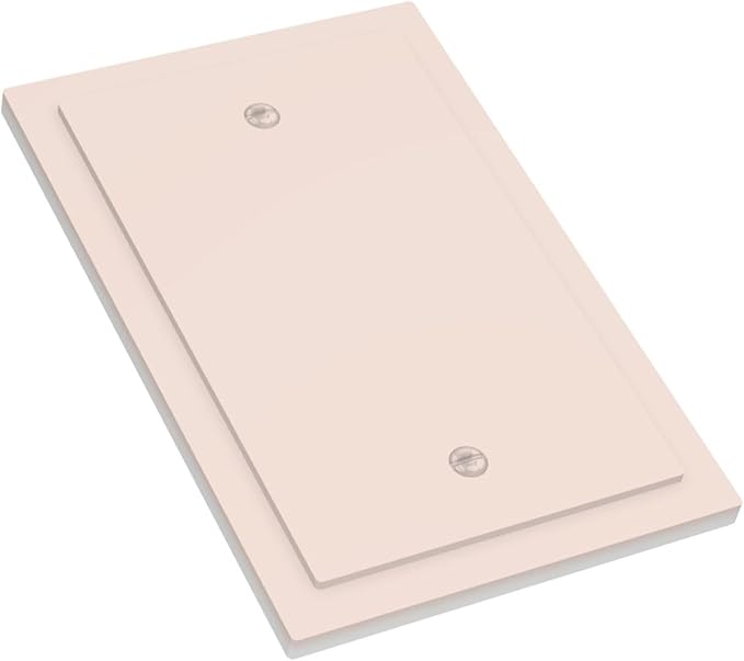 Beige Decorative 1 Gang No Device Blank Wall Plate Blank Light Switch Cover Switchplate Electric Unused Faceplate Covers