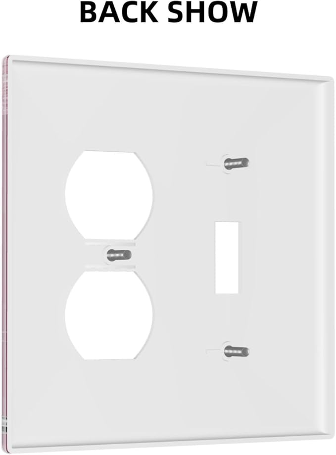 Decorative Outlet Covers Sparkling Diamonds Pink Silver Glitter Drops 2 Gang Wall Plate Cover Single Toggle Duplex Combo Two Switch Light Switch Cover Plate Jumbo Dual GFCI Face Plate