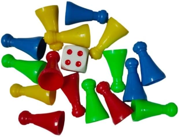 Snakes and Ladders Board Game, Ludo Board Game 2 in 1 Folding Game Set 2-4 Players Famliy Dice Games 14 Inch