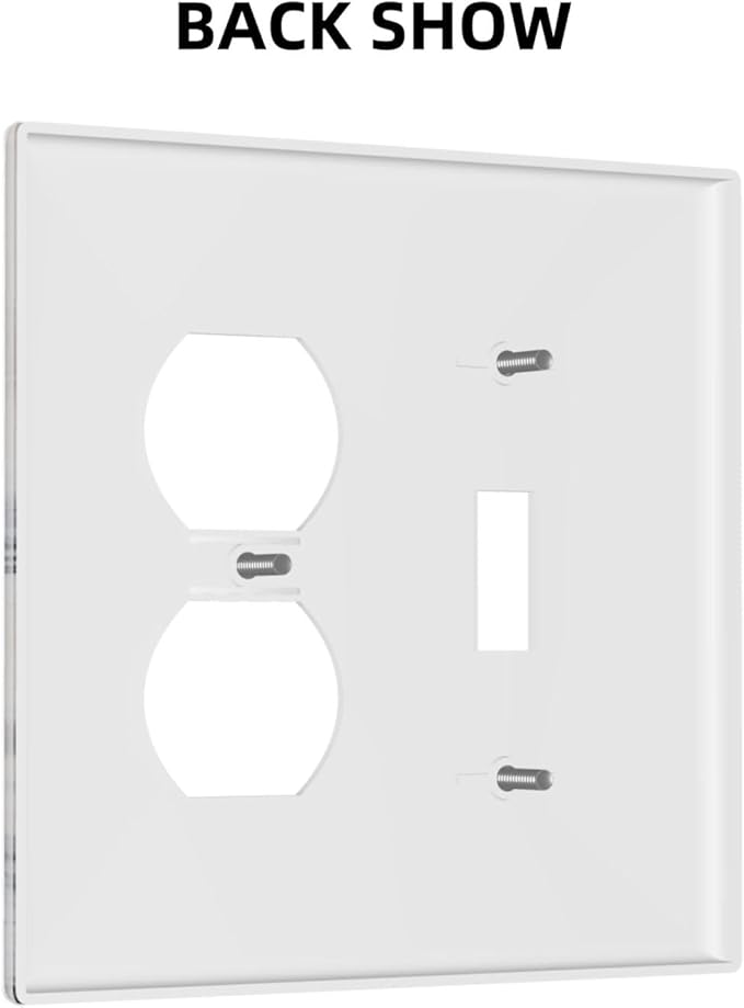 Abstract Marble Textured Modern Luxury Print Wallplates 1 Toggle 1 Duplex Switch Plate Electrical GFCI Faceplate Decorative Light Switch Covers for Bathroom Kitchen Decor