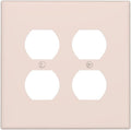 Beige 2 Gang Double Duplex Receptacle Combo Outlet Light Switch Cover Wall Plate Electrical Faceplate Decorative Dual Device Switchplate