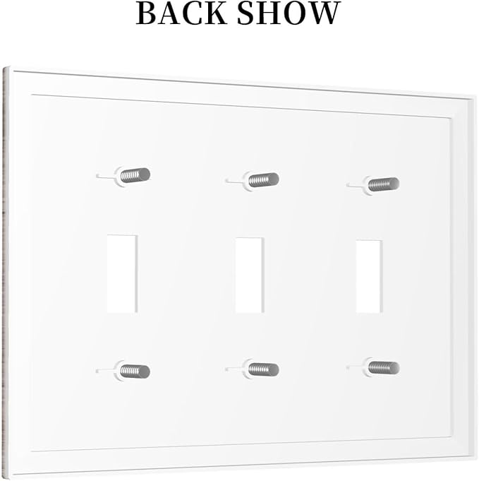 Decorative Switch Plates Retro Wood Brown Farmhouse Barn Wooden 3 Gang Wall Plate Triple Toggle Light Switch Cover Faceplate Electrical Wall Panels for Farmhouse Cabin Decor