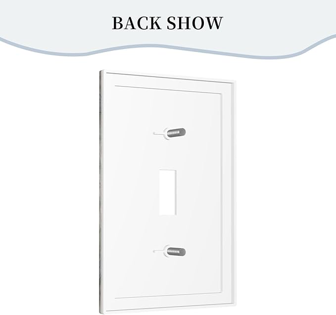 Decorative Switch Plate Covers Vintage Wood Barn Door Texture Printed Country Farmhouse 1 Gang Wall Plate Single Toggle Light Switch Cover Plate Jumbo Electrical Switchplate Receptacle