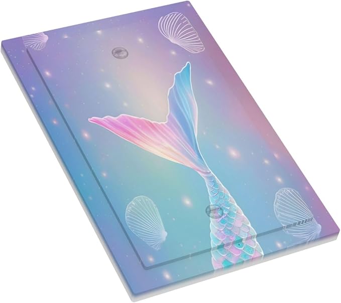 Cute Mermaid Pink Tail Scales Shells Colorful Ocean Light Switch Cover Plate 1 Gang No Device Blank Electrical Wall Plates Faceplate Decorative Switch Plate for Kids Room Nursery Decor