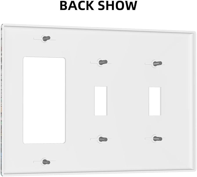Beach Sea Turtle Ocean Theme 3-Gang 2-Toggle 1-GFCI/Decorator Combination Light Switch Decorative Triple Combo Device Switches/Rocker Outlet Covers and Wall Plate