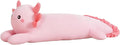 MMguai 32 inch Axolotl Stuffed Anima Big Long Body Plush Toy Soft Pillow, Large Pink Axolotl Stuffy Plushie Gift for Kids Boy Girl Birthday