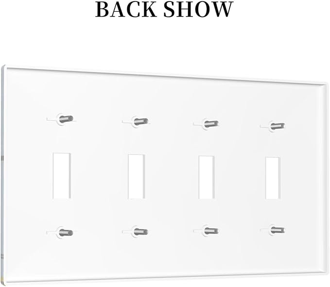 Road Construction Car Truck Hot Air Balloon Light Switch Covers Quad Toggle Electrical Faceplate 4 Gang Wall Plate Decorative Switch Plates Cover for Nursery Kids Room Decor