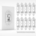 Child Proof Light Switch Cover Guard 10 Pack - Unbreakable Toggle Switch Protector for Kids Safety, Smart Home & Security, 24/7 Protection,White