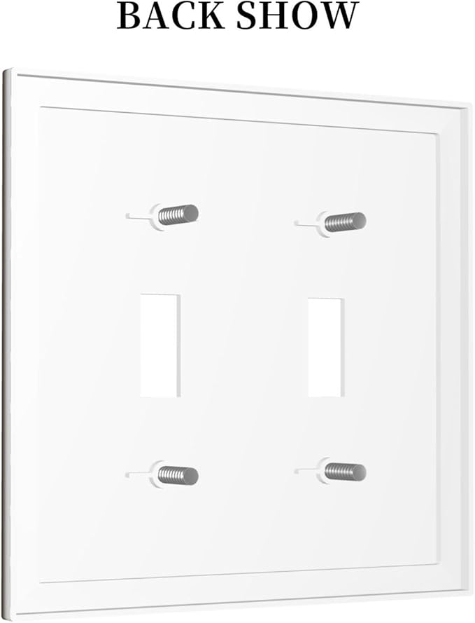 Coffee Brown Decorative 2 Gang Toggle Outlet Light Switch Cover Double Device Wall Plate Electrical Faceplate Dual Device Switchplate
