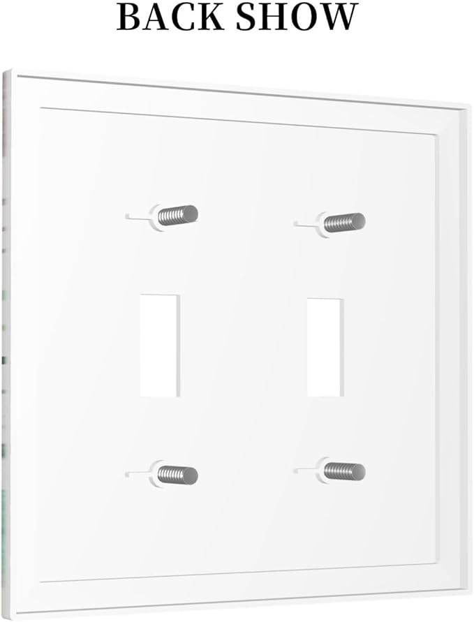 Burnt Orange Boho Abstract Art Mid Century Double Toggle Wall Plate Bohemian Geometric Sun Aesthetics Minimalist Arch Decorative 2-Gang Light Switch Cover Electrical Receptacle Outlet Face Plate Cover