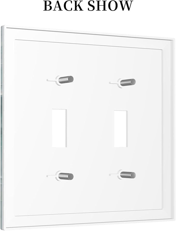 Beach Waves Ocean Surfing Hoverboard Painting Print Decorative Switch Plates 2 Gang Double Toggle Outlet Light Switch Cover Wall Plate Electrical Faceplate for Bedroom Living Room Decor