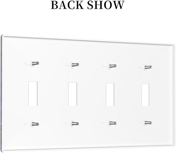Astronaut Space Cool Galaxy Planet Light Switch Covers Quad Toggle Electrical Faceplate 4 Gang Wall Plate Decorative Switch Plates Cover for Kids Room Nursery Decor