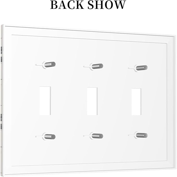 Black Rose Dark Romance Wildflowers Floral Decorative Switch Plates 3 Gang Wall Plate Triple Toggle Light Switch Cover Faceplate Electrical Wall Panels for Bedroom Living Room Decor
