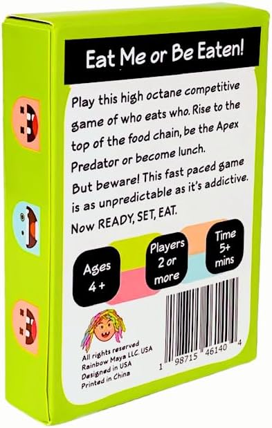 EAT ME - Family Card Game | Fun Fast Paced Educational | Great for GameNights Parties Ages 4 and up | Christmas Stocking Stuffers