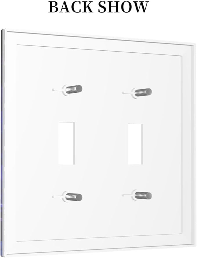 Astronaut Space Cool Galaxy Planet Decorative Switch Plates 2 Gang Double Toggle Outlet Light Switch Cover Wall Plate Electrical Faceplate for Kids Room Nursery Decor