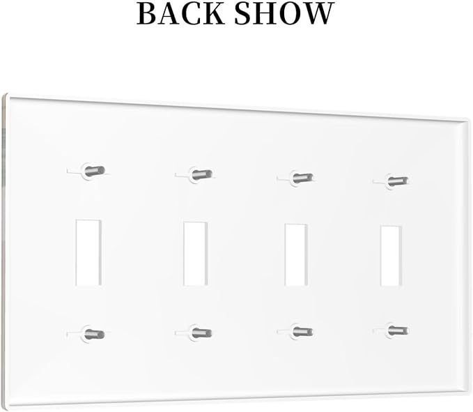 60S 70s Middle Mid Century Boho Light Switch Plate 4 Gang Quad Toggle Minimalist Aesthetics Abstract Art Botanical Palm Tree 4 Gang Quad Toggle Outlet Cover Wall Plate Faceplate Bathroom Room Decorate