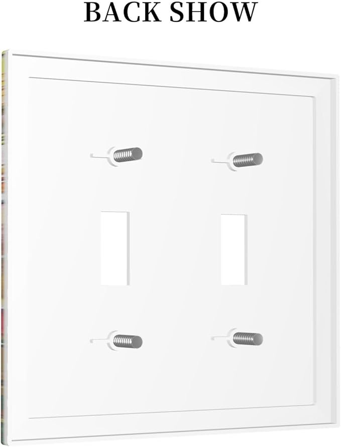 Fall Colorful Sunflower Floral 2 Gang Light Switch Cover Plate Double Toggle Wall Plate Decorative Outlet Cover Electrical Faceplate Switchplate for Bedroom Bathroom Kitchen Decor