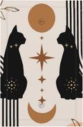 Funny Kids Black Mid Century Boho Cat 1-Gang No Device Decorative Blank Receptacle Wall Plate Outlet Cover Abstract Moon Phase Art Light Switch Electrical Face Plate Cover for Unused Outlets/Switches