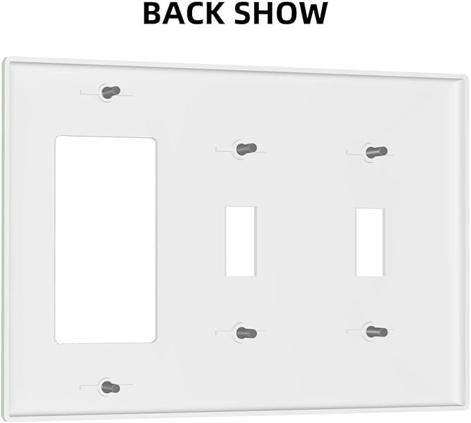 Green 3 Gang 2 Toggle 1 Rocker/GFCI/Decorator Combination Light Switch Plate Decorative Triple Toggle Wall Plate Cover Electrical Switch Face Plate